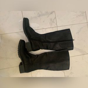 Black, Leather High Riding Boots